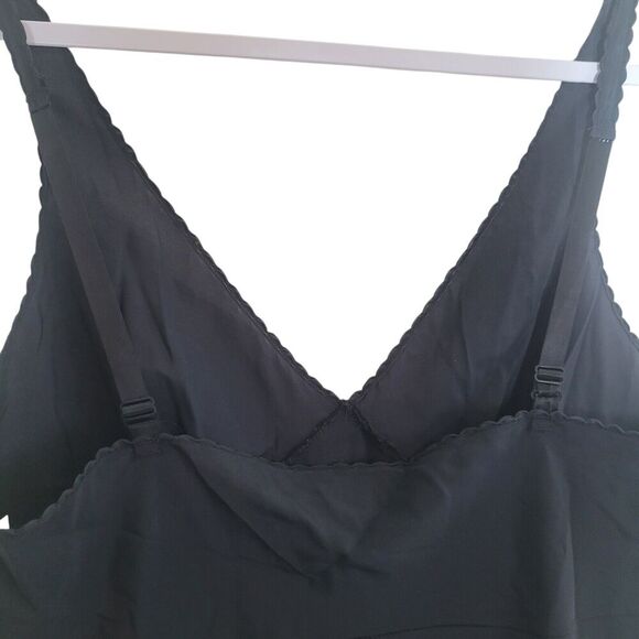 Vintage Nordstrom Babydoll Slip Dress Women's Size Medium Blue Scallop Hem Sexy - Picture 5 of 8